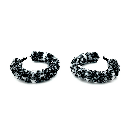 pom'd full painted hoops in marble