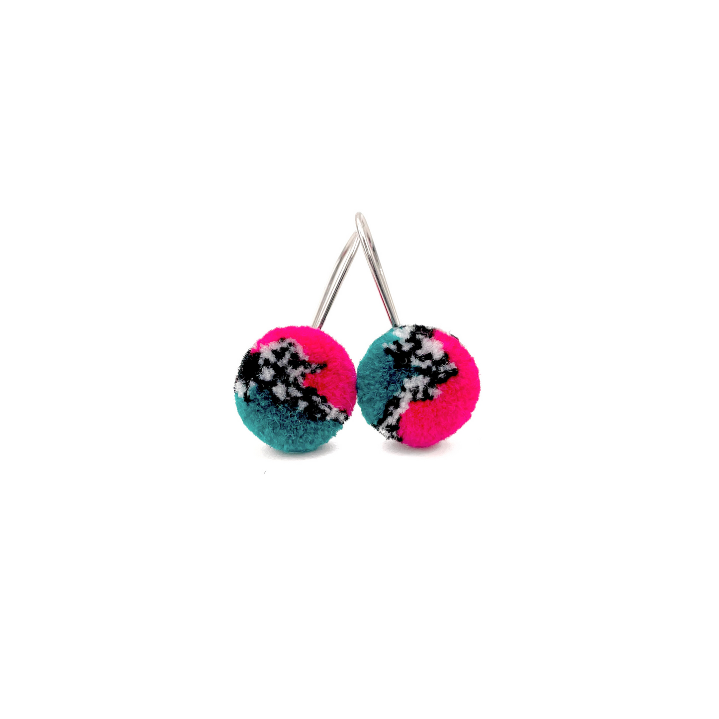 pom'd silver teardrops in techno teal