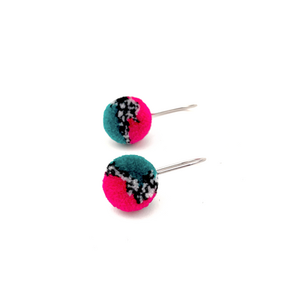pom'd silver teardrops in techno teal
