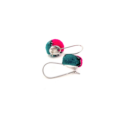 pom'd silver teardrops in techno teal