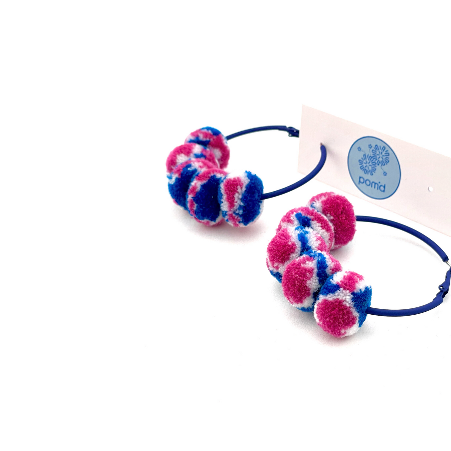 pom'd painted hoops in bazooka