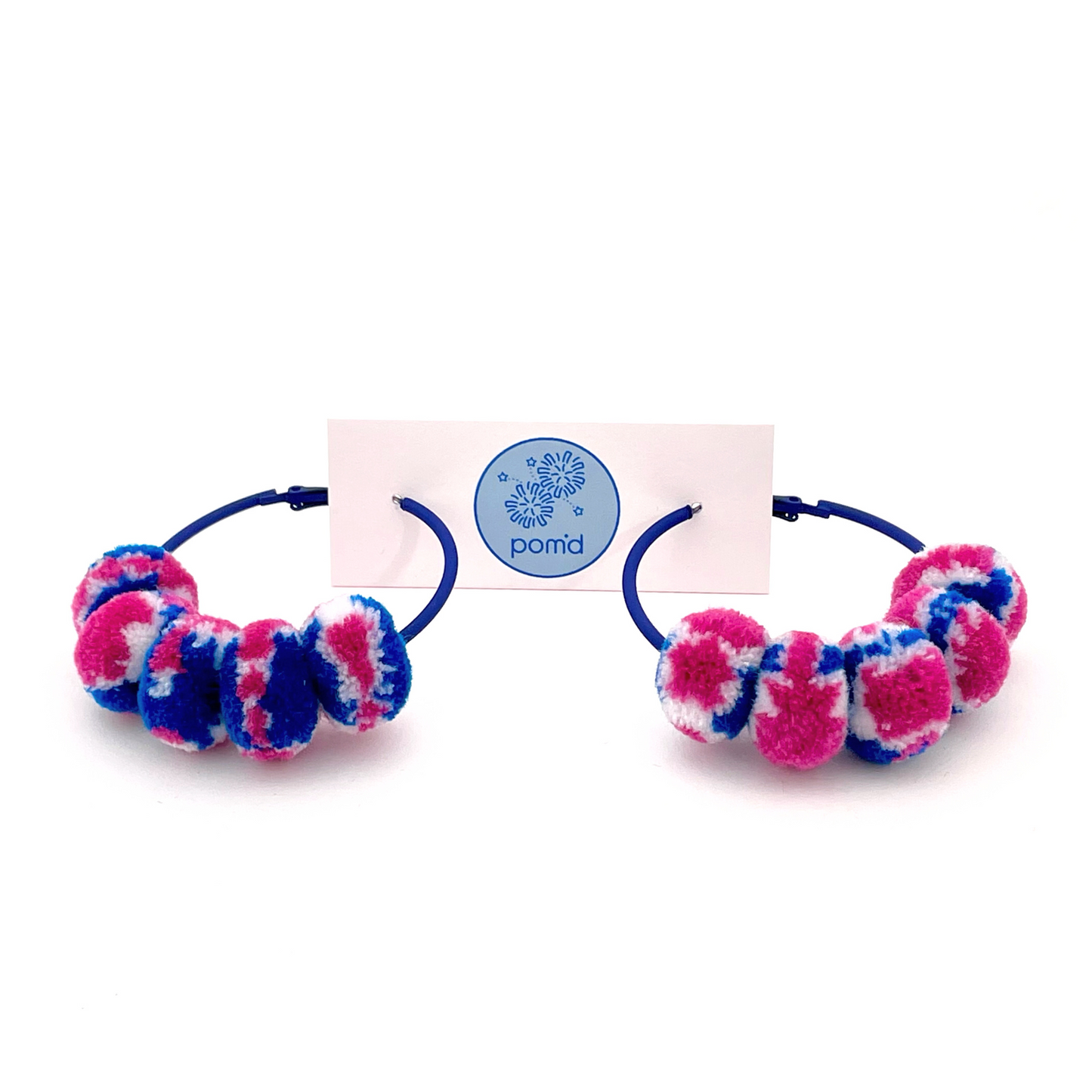 pom'd painted hoops in bazooka