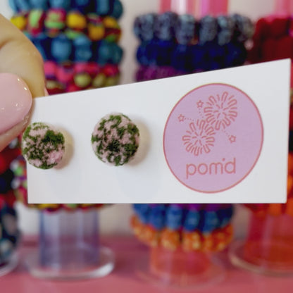 pom'd silver studs - custom
