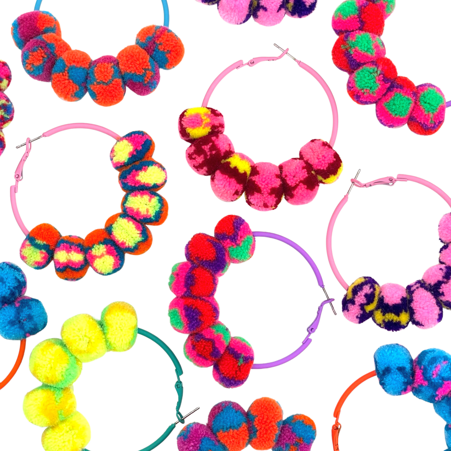pom'd painted hoops in tango
