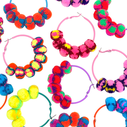 pom'd painted hoops in tango