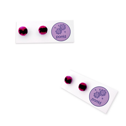 pom'd silver studs in magenta