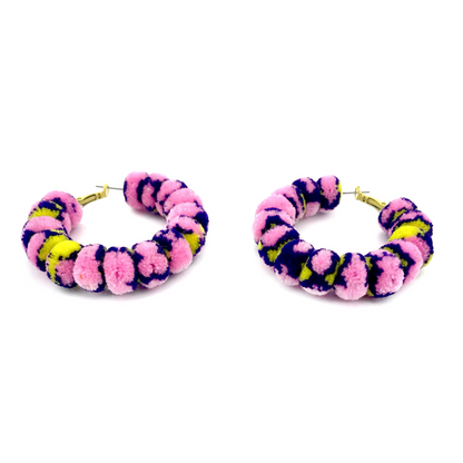 pom'd full painted hoops in orchid