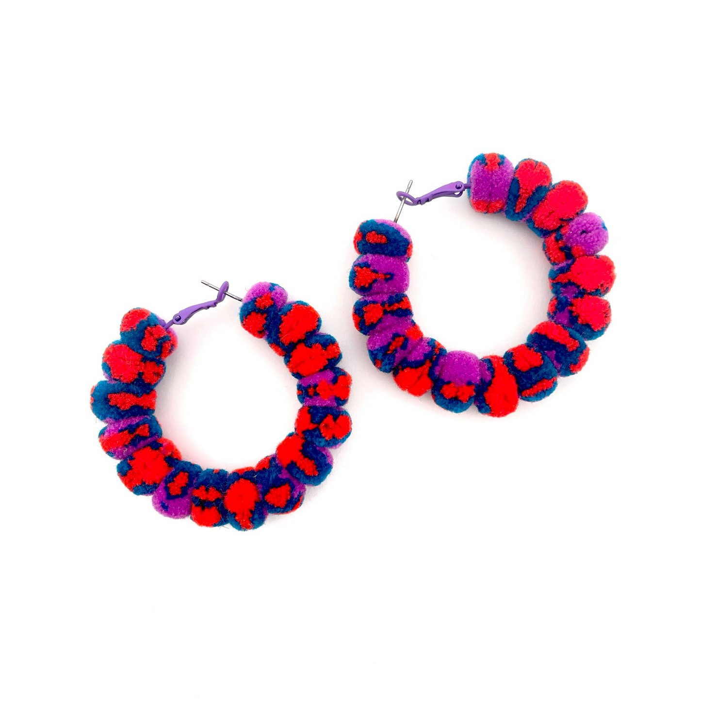 pom'd full painted hoops in tango