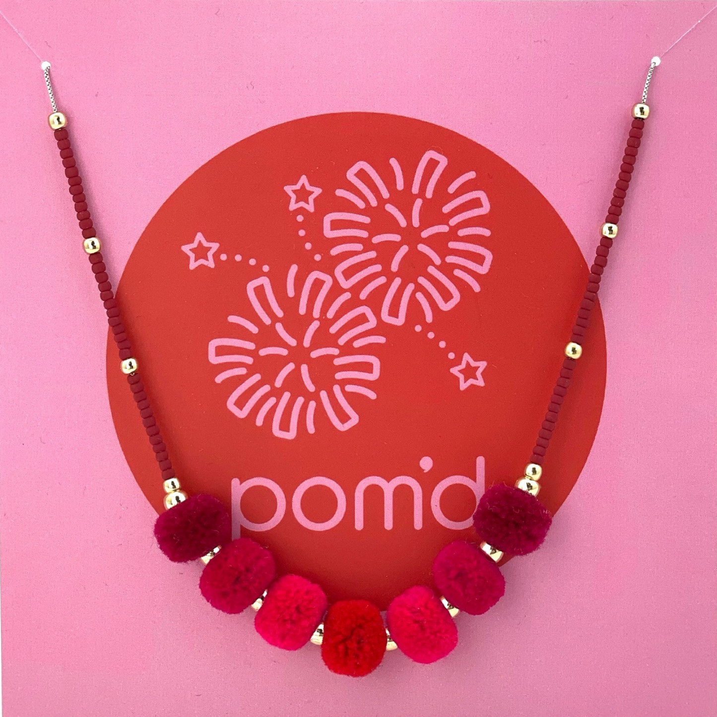 pom'd necklace in red currant