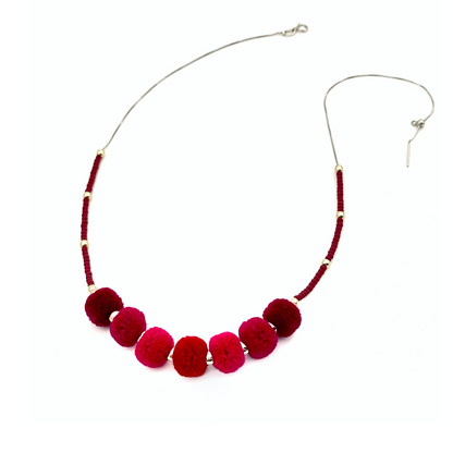 pom'd necklace in red currant