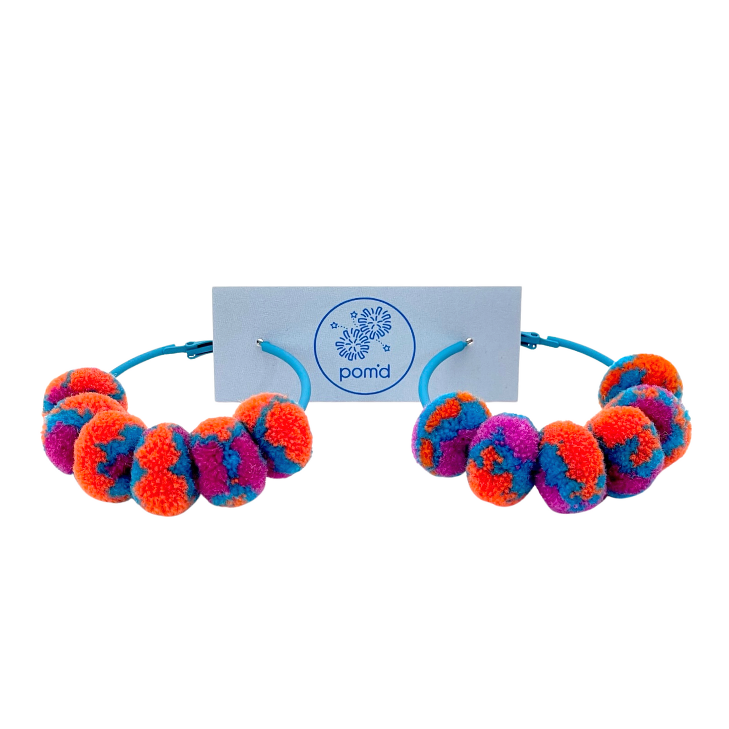 pom'd painted hoops in tango